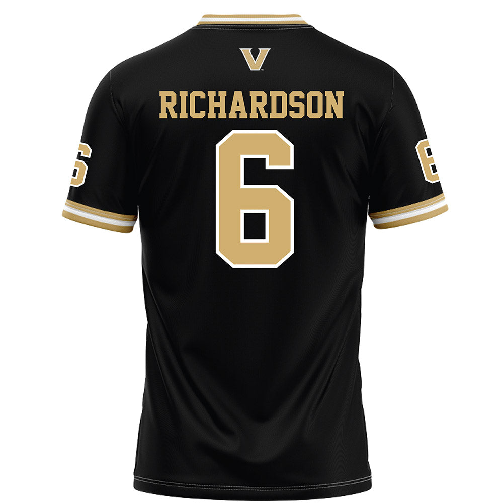 Vanderbilt - NCAA Football : Tre Richardson - Black Football Jersey-1
