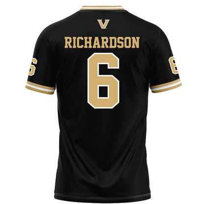 Vanderbilt - NCAA Football : Tre Richardson - Black Football Jersey-1