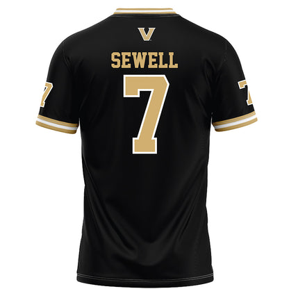 Vanderbilt - NCAA Football : Marlen Sewell - Black Football Jersey