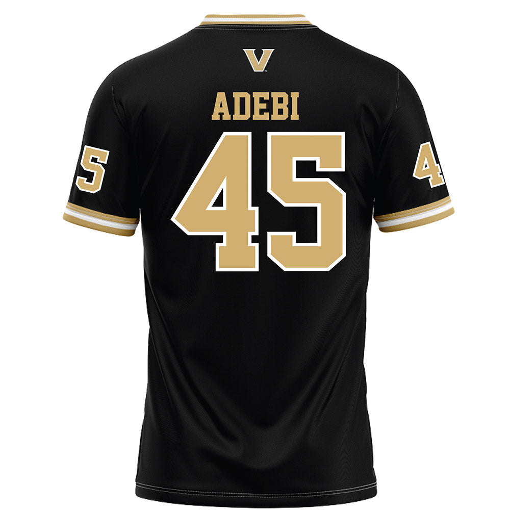 Vanderbilt - NCAA Football : Emmanuel Adebi - Black Football Jersey-1