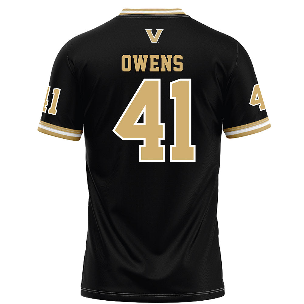 Vanderbilt - NCAA Football : Stone Owens - Black Football Jersey-1