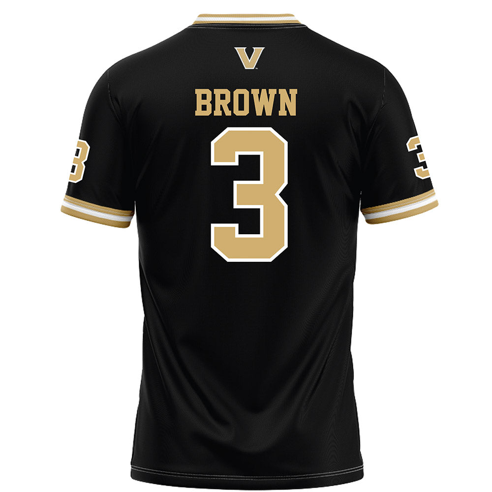 Vanderbilt - NCAA Football : Tristen Brown - Black Football Jersey-1