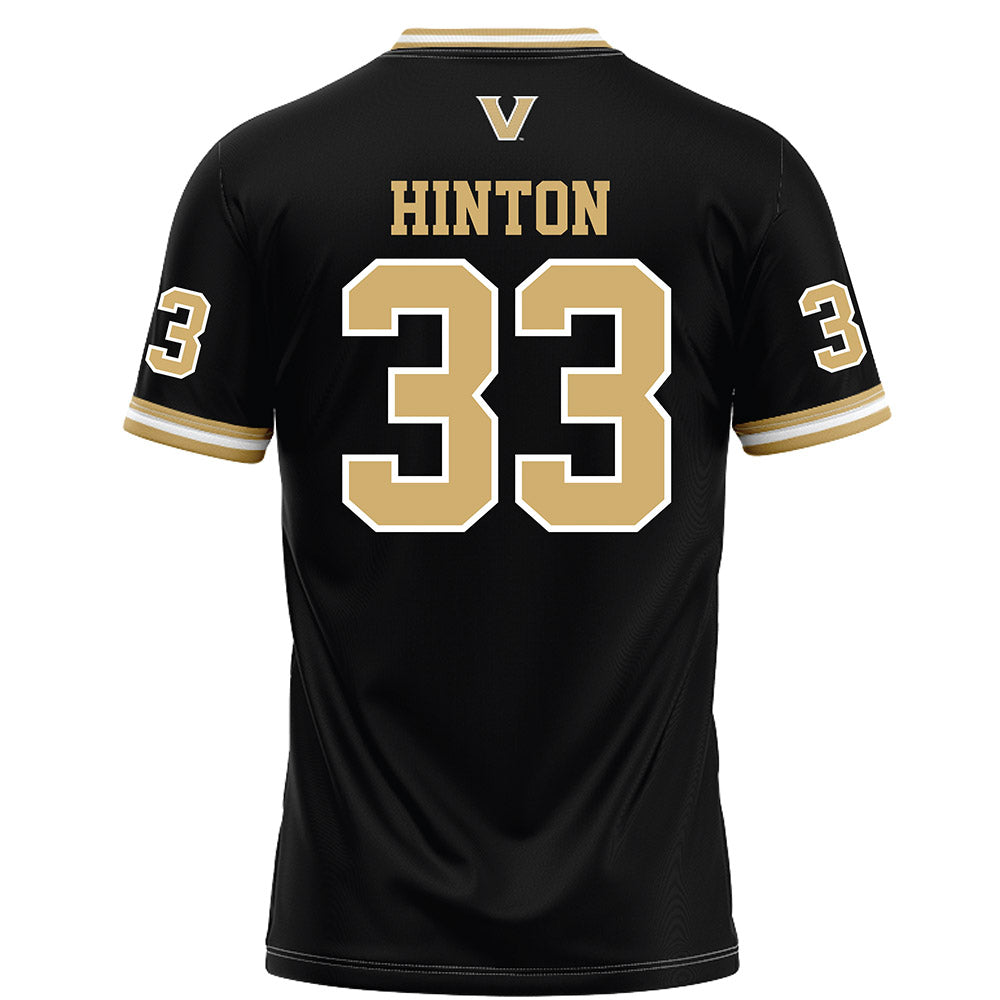 Vanderbilt - NCAA Football : Vanzale Hinton - Black Football Jersey-1