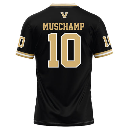 Vanderbilt - NCAA Football : Whit Muschamp - Black Football Jersey-1