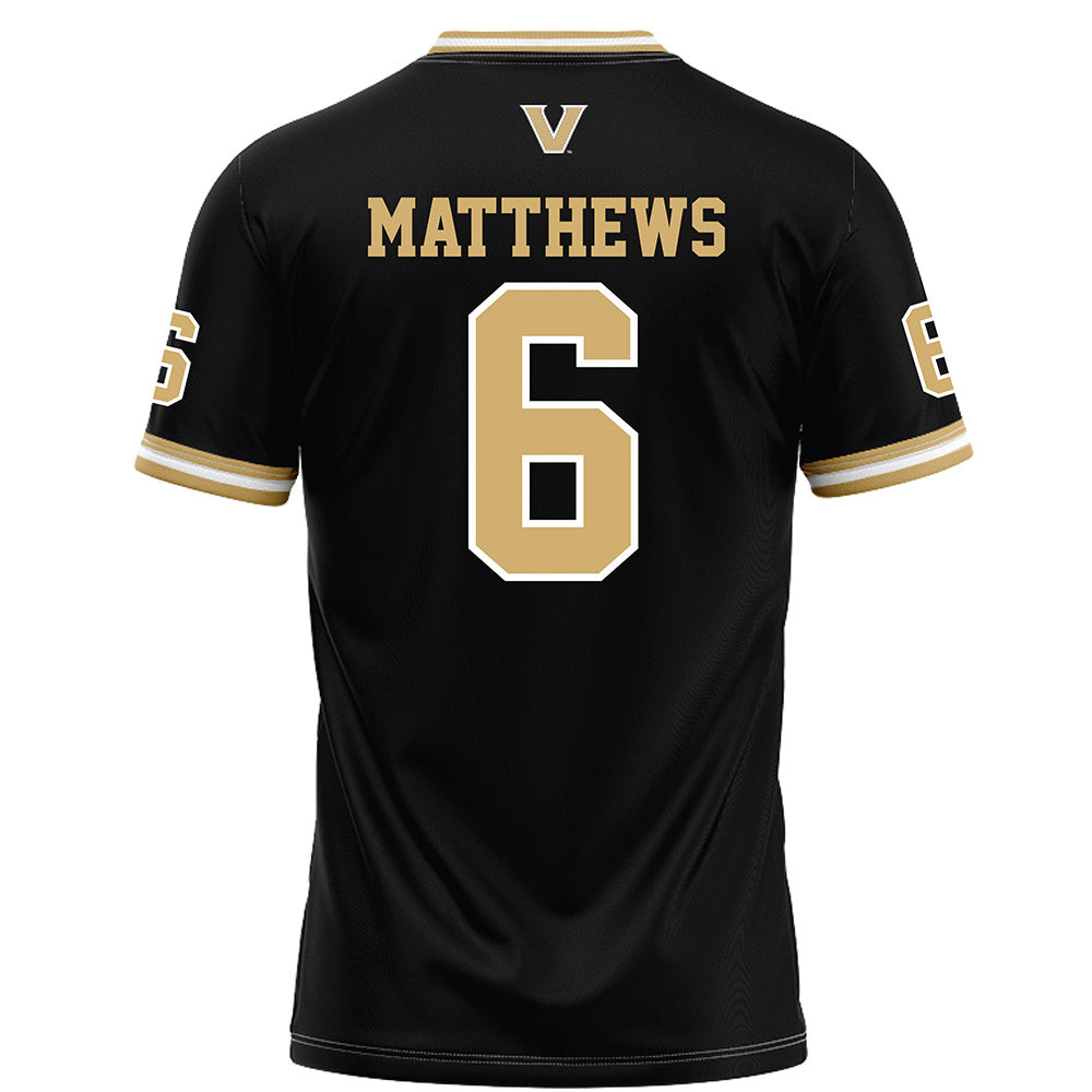 Vanderbilt - NCAA Football : Jordan Matthews - Black Football Jersey-1