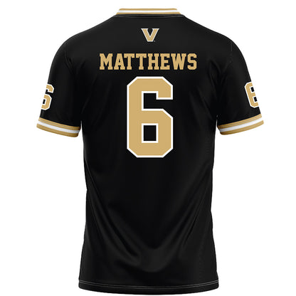 Vanderbilt - NCAA Football : Jordan Matthews - Black Football Jersey-1