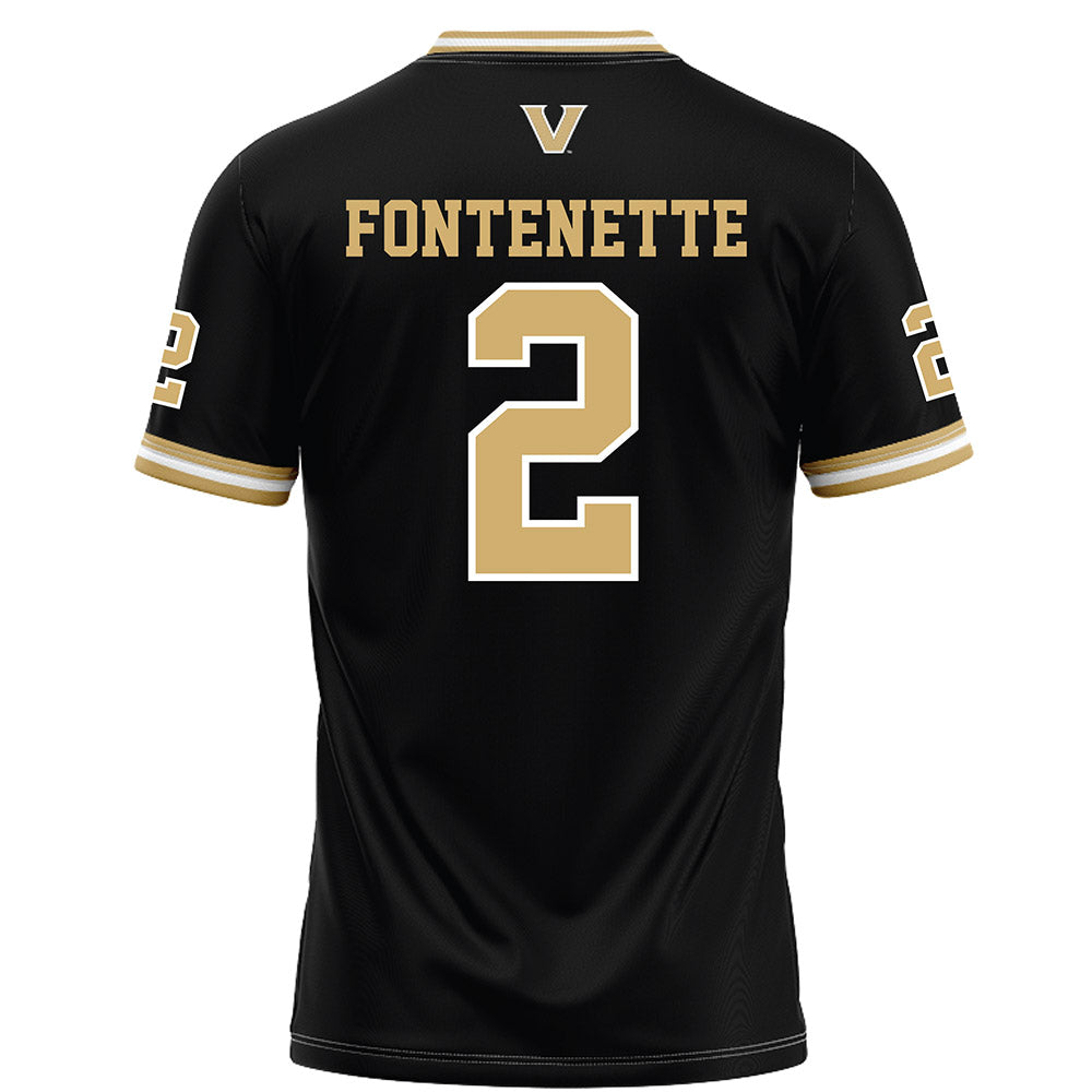 Vanderbilt - NCAA Football : Randon Fontenette - Black Football Jersey