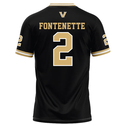 Vanderbilt - NCAA Football : Randon Fontenette - Black Football Jersey