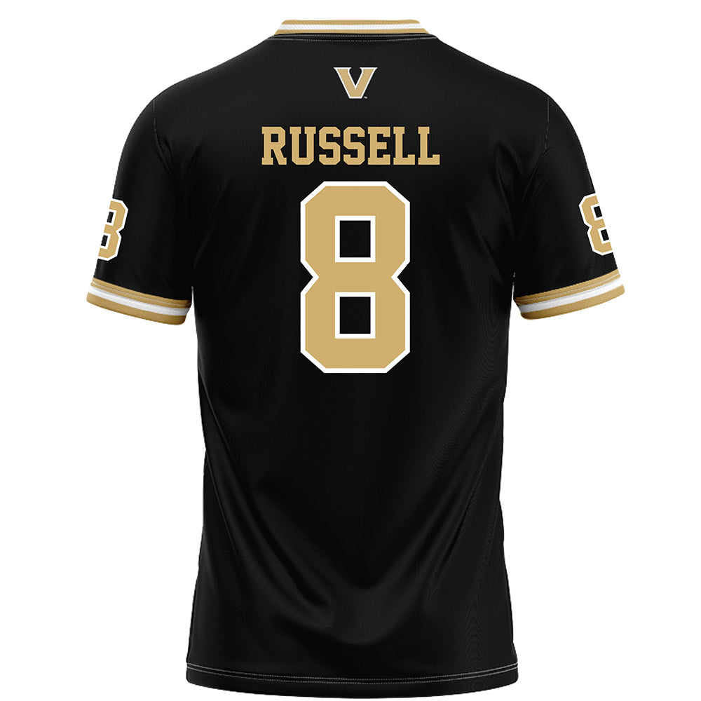 Vanderbilt - NCAA Football : Tyson Russell - Black Football Jersey