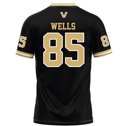 Vanderbilt - NCAA Football : Landon Wells - Black Football Jersey
