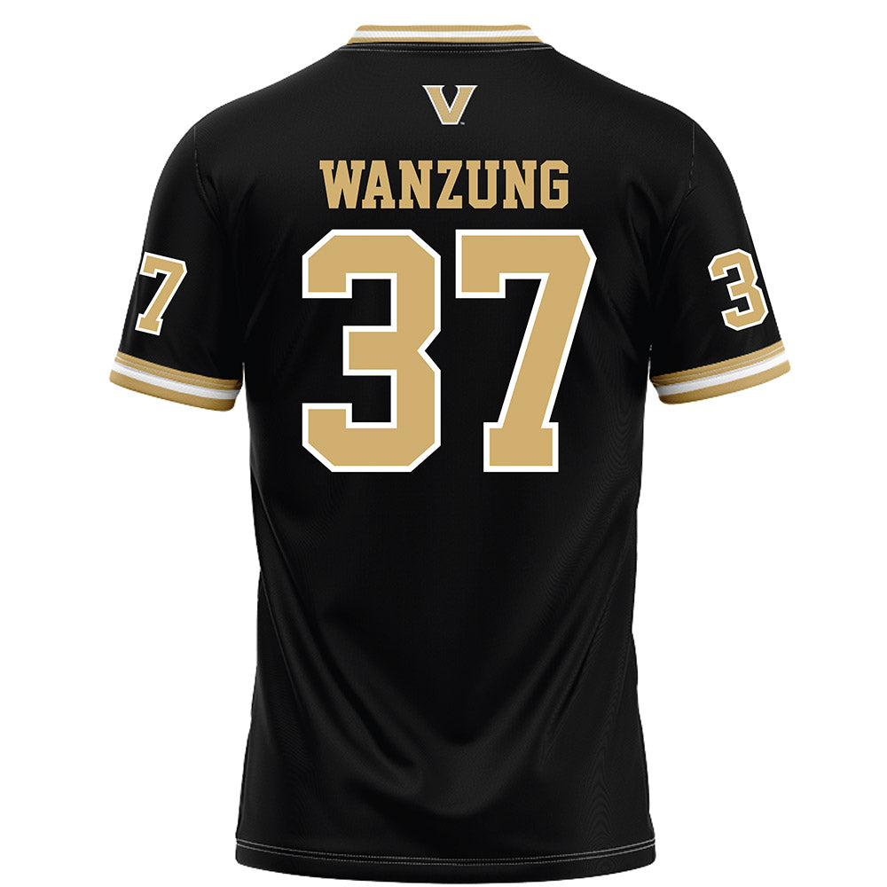 Vanderbilt - NCAA Football : Jack Wanzung - Black Football Jersey-1
