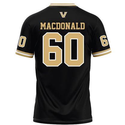 Vanderbilt - NCAA Football : Duncan MacDonald - Black Football Jersey-1