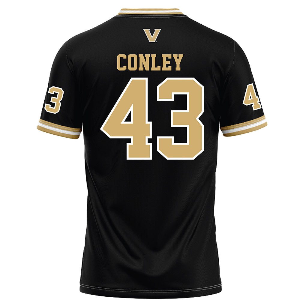Vanderbilt - NCAA Football : Will Conley - Black Football Jersey
