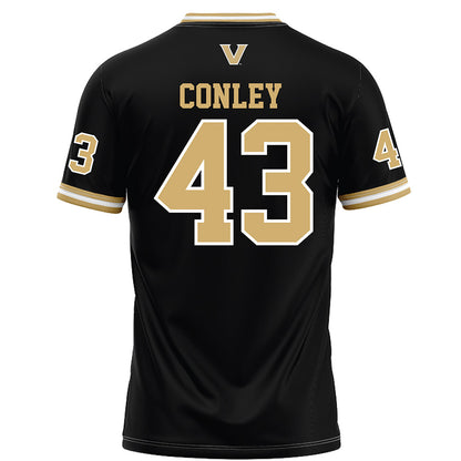 Vanderbilt - NCAA Football : Will Conley - Black Football Jersey