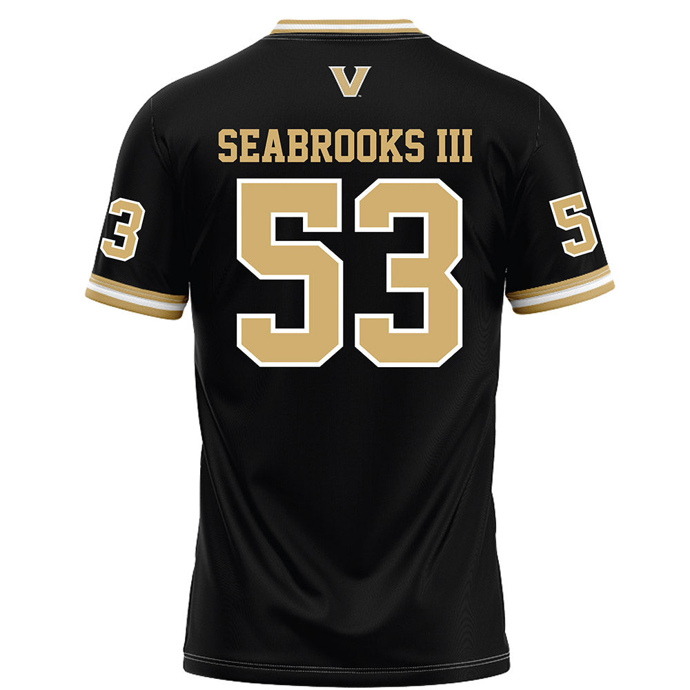 Vanderbilt - NCAA Football : Glenn Seabrooks III - Black Football Jersey