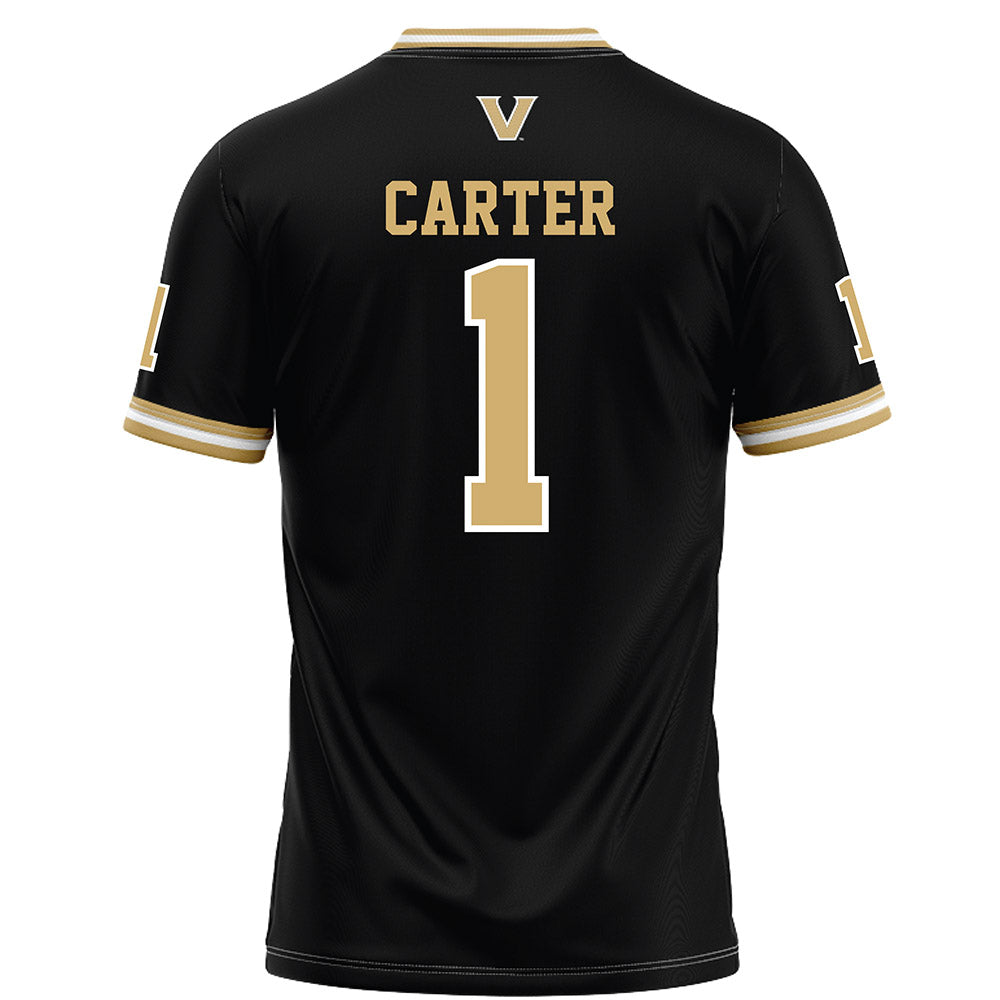 Vanderbilt - NCAA Football : Dontae Carter - Black Football Jersey-1