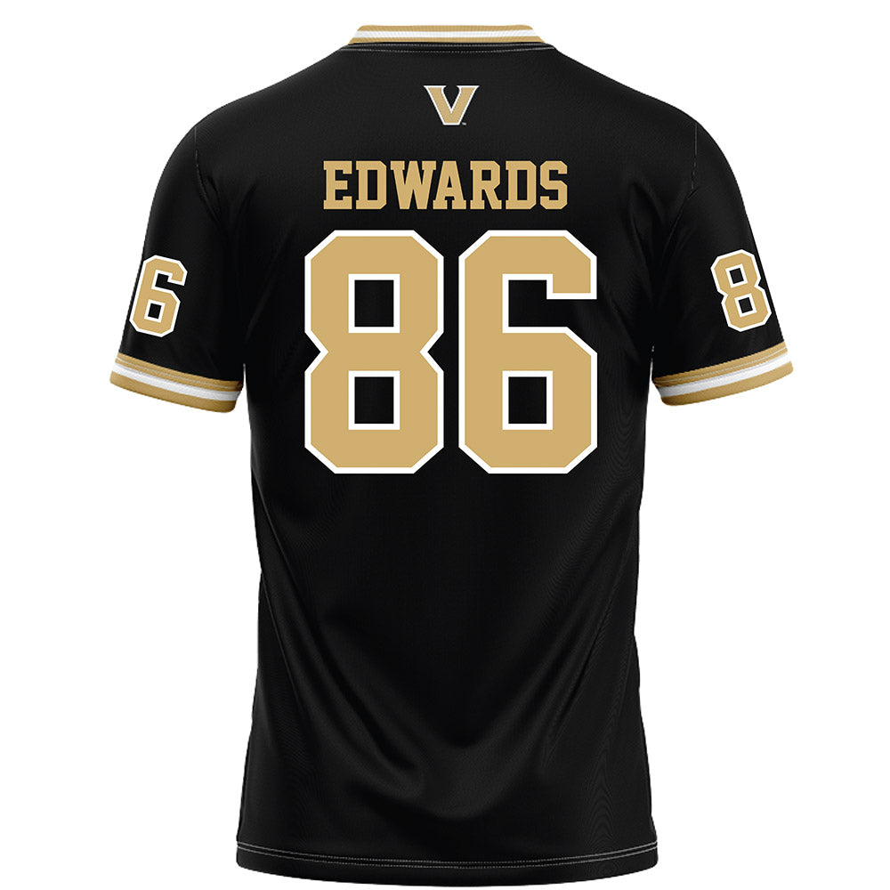 Vanderbilt - NCAA Football : Witt Edwards - Black Football Jersey