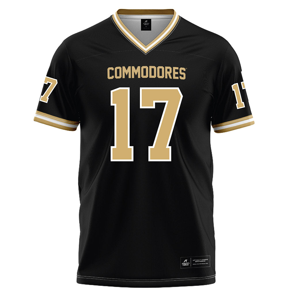 Vanderbilt - NCAA Football : Mark Davis - Black Football Jersey-0