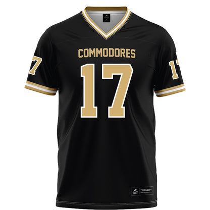 Vanderbilt - NCAA Football : Mark Davis - Black Football Jersey-0