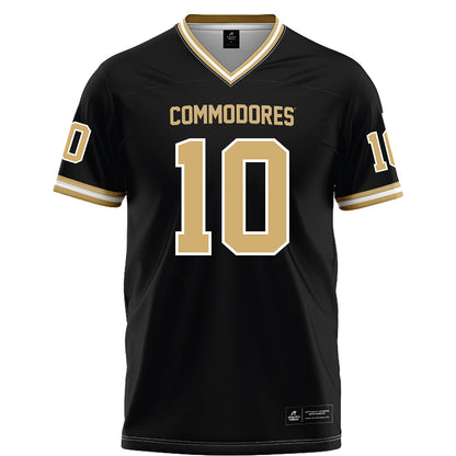 Vanderbilt - NCAA Football : Whit Muschamp - Black Football Jersey-0