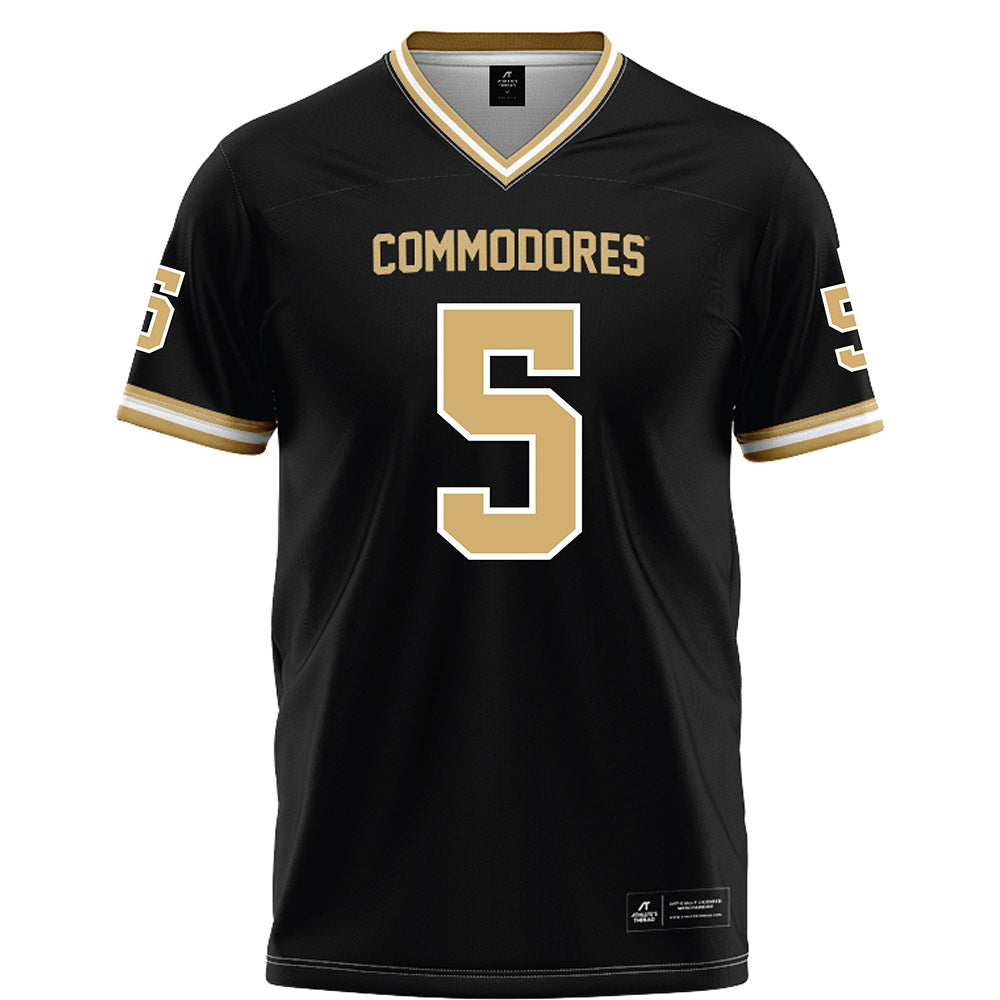 Vanderbilt - NCAA Football : Richie Hoskins V - Black Football Jersey