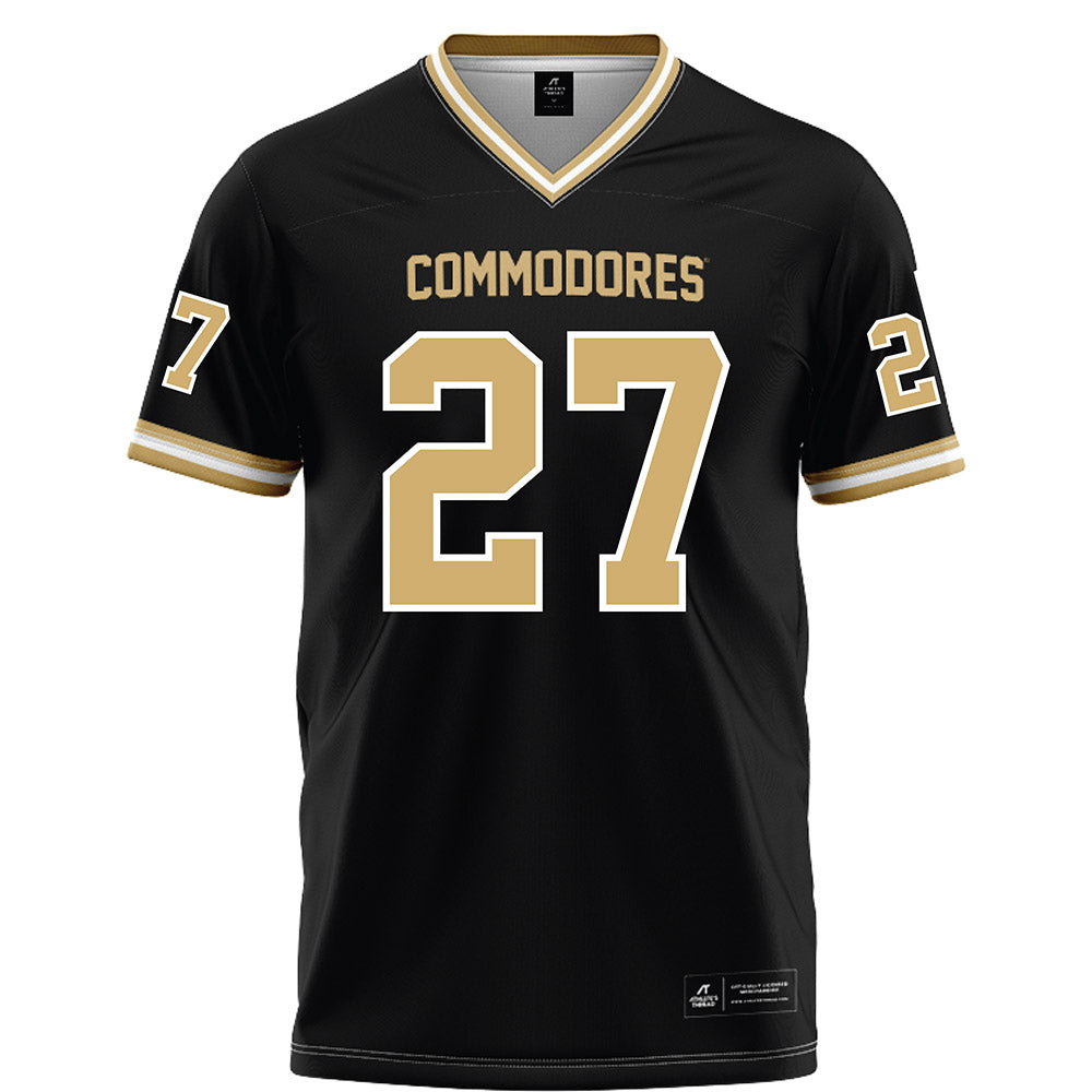 Vanderbilt - NCAA Football : Jaylin Lackey - Black Football Jersey