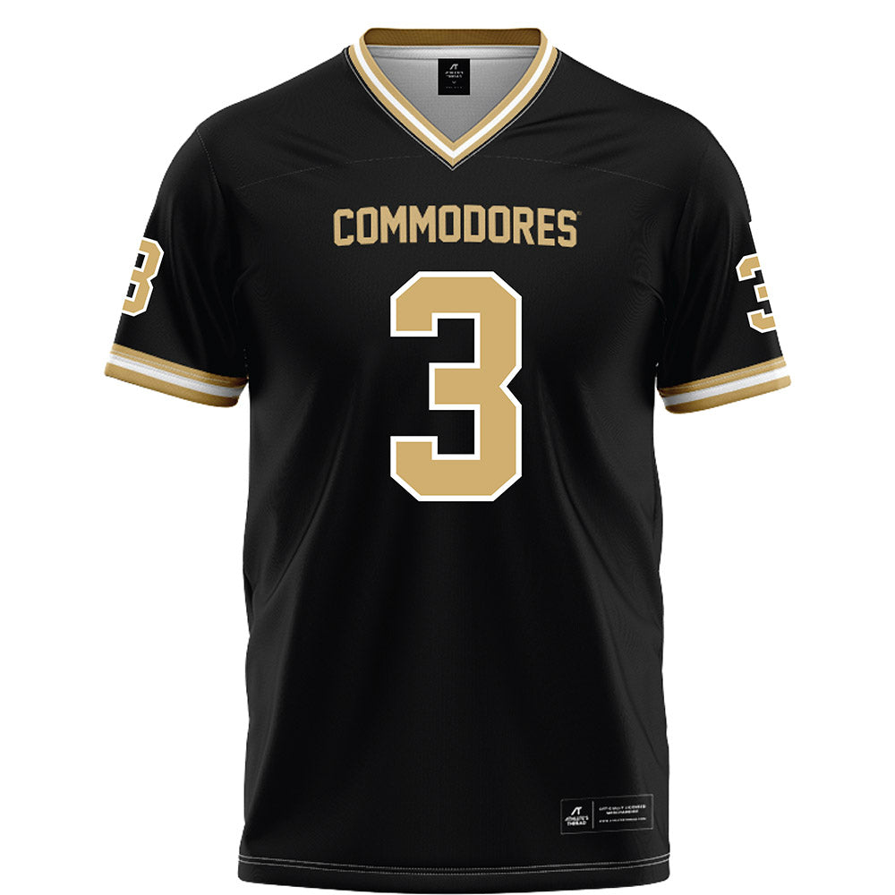 Vanderbilt - NCAA Football : Tristen Brown - Black Football Jersey-0