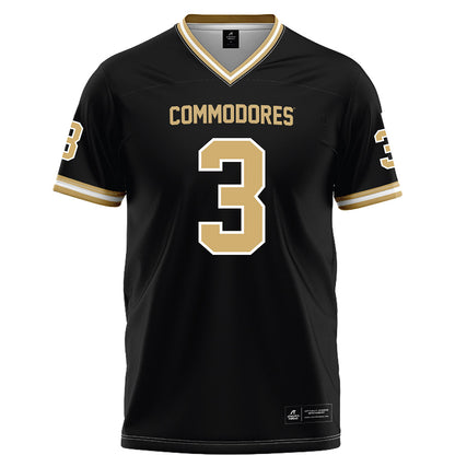 Vanderbilt - NCAA Football : Tristen Brown - Black Football Jersey-0