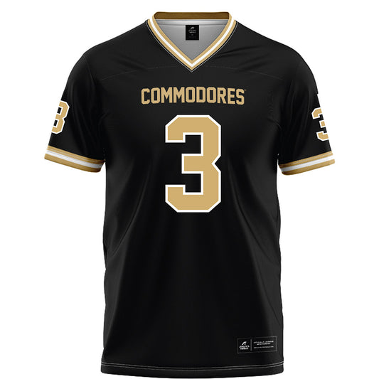 Vanderbilt - NCAA Football : Tristen Brown - Black Football Jersey-0