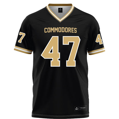 Vanderbilt - NCAA Football : Justin Dewers - Black Football Jersey-0