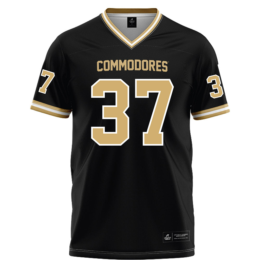 Vanderbilt - NCAA Football : Jack Wanzung - Black Football Jersey-0