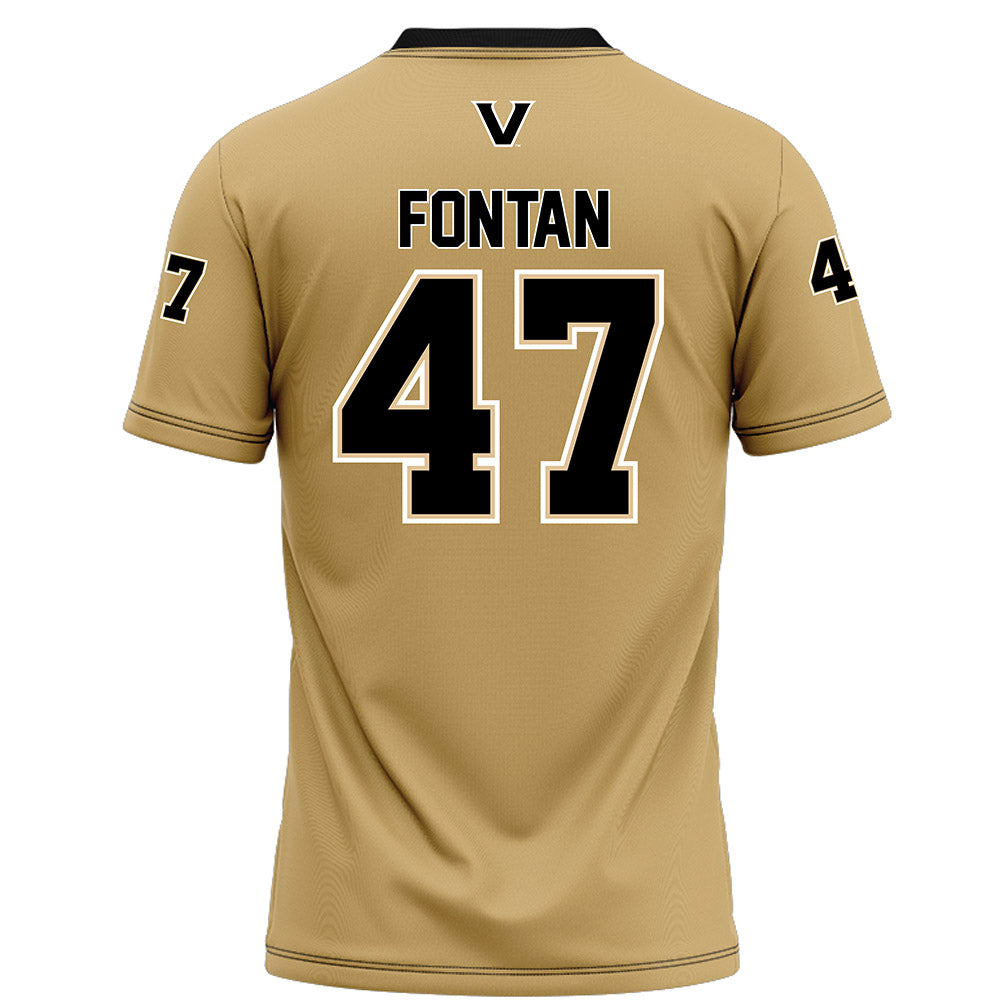 Vanderbilt - NCAA Football : Isaiah Fontan - Football Jersey