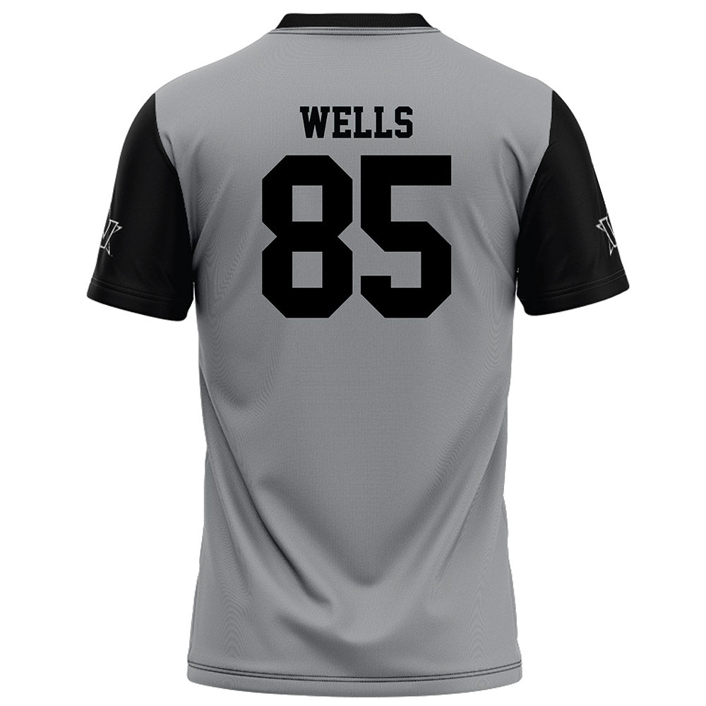 Vanderbilt - NCAA Football : Landon Wells - Grey Football Jersey