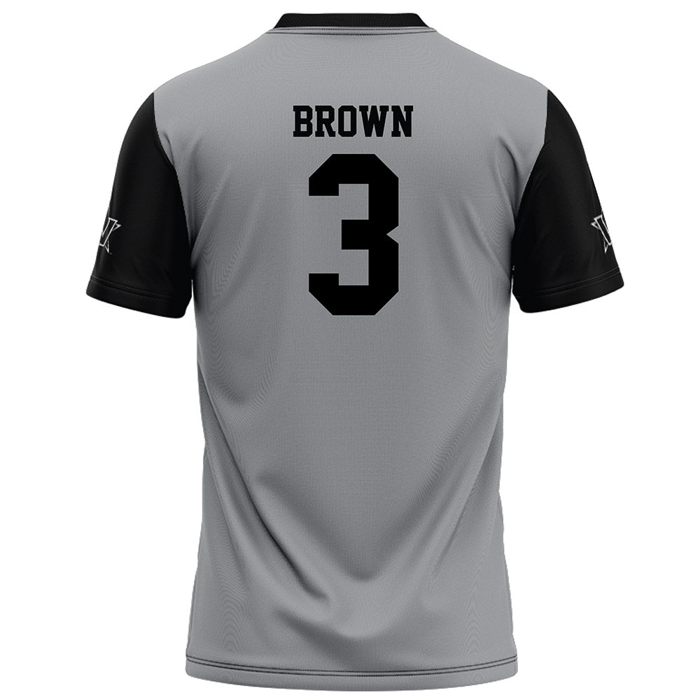 Vanderbilt - NCAA Football : Tristen Brown - Grey Football Jersey-1
