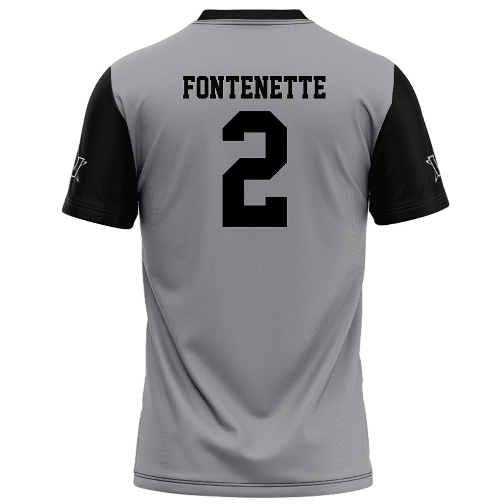 Vanderbilt - NCAA Football : Randon Fontenette - Grey Football Jersey