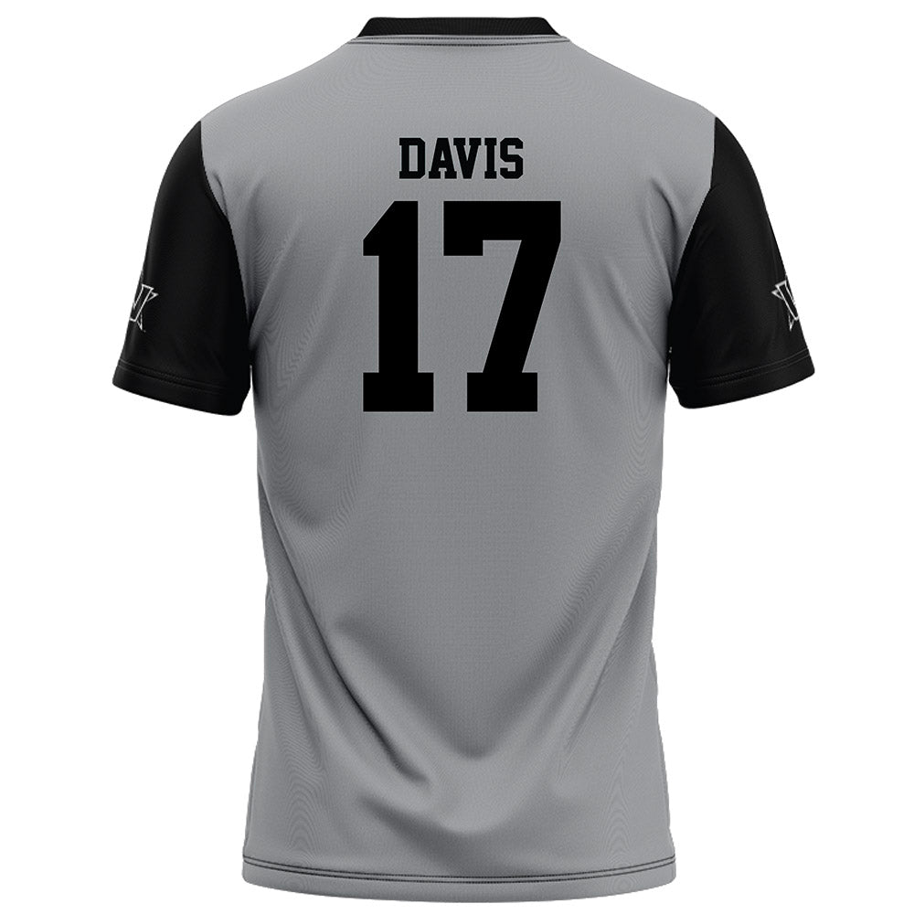 Vanderbilt - NCAA Football : Mark Davis - Grey Football Jersey-1