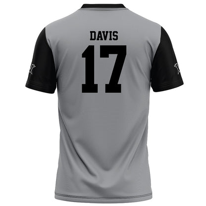 Vanderbilt - NCAA Football : Mark Davis - Grey Football Jersey-1