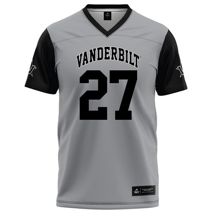 Vanderbilt - NCAA Football : Jaylin Lackey - Grey Football Jersey