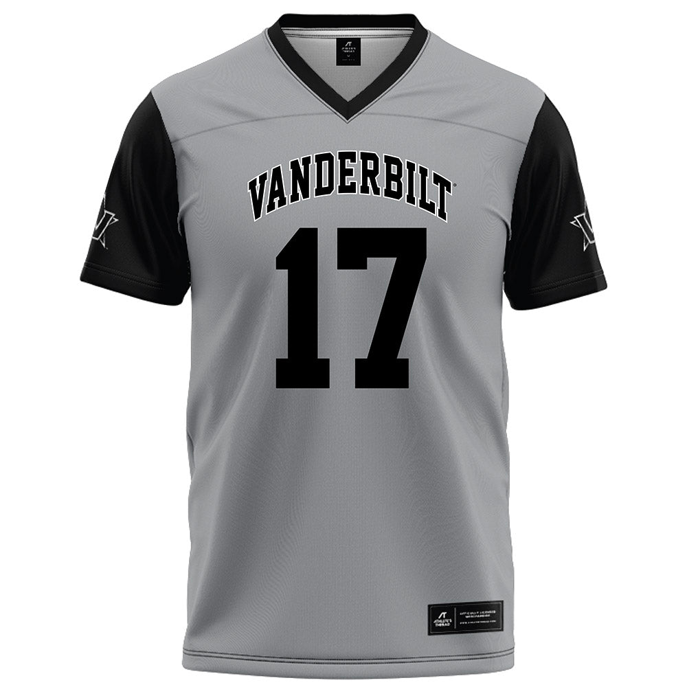 Vanderbilt - NCAA Football : Mark Davis - Grey Football Jersey-0
