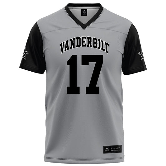Vanderbilt - NCAA Football : Mark Davis - Grey Football Jersey-0