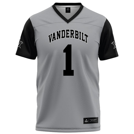 Vanderbilt - NCAA Football : Trent Hudson - Grey Football Jersey-0