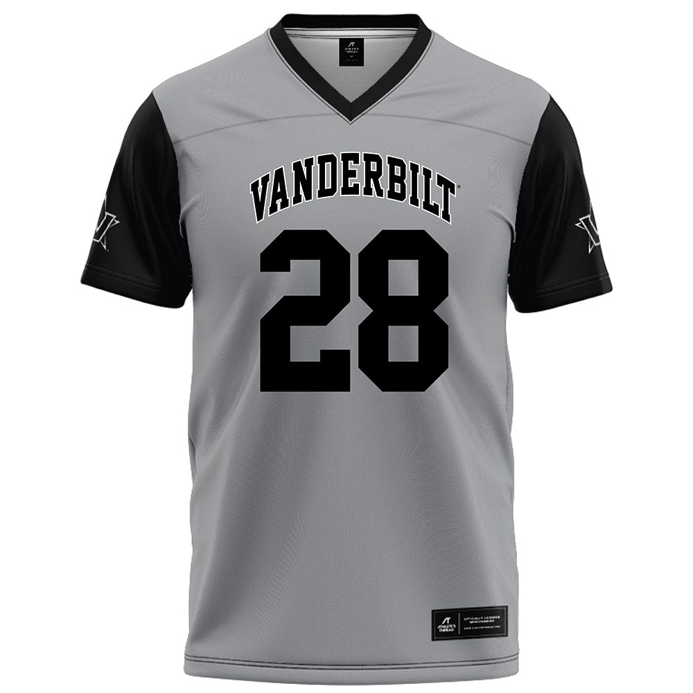 Vanderbilt - NCAA Football : Thomas Jones - Grey Football Jersey