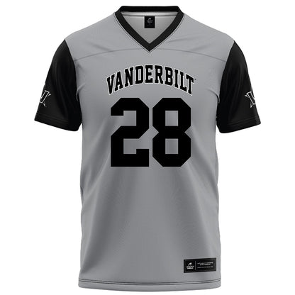 Vanderbilt - NCAA Football : Thomas Jones - Grey Football Jersey