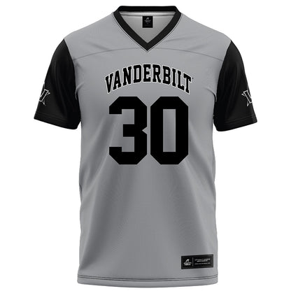 Vanderbilt - NCAA Football : Trudell Berry - Grey Football Jersey-0