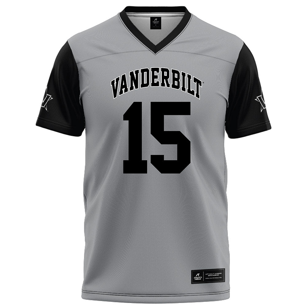 Vanderbilt - NCAA Football : Zaylin Wood - Grey Football Jersey-0