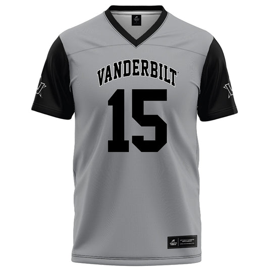Vanderbilt - NCAA Football : Zaylin Wood - Grey Football Jersey-0