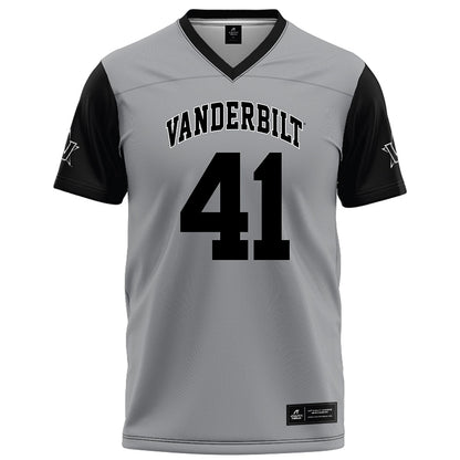 Vanderbilt - NCAA Football : Stone Owens - Grey Football Jersey-0