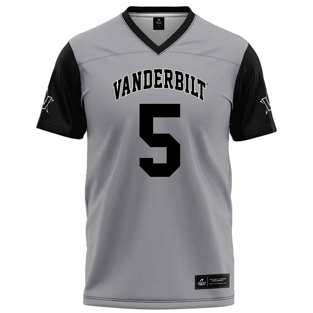 Vanderbilt - NCAA Football : Richie Hoskins V - Grey Football Jersey