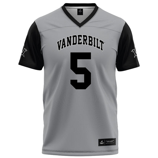 Vanderbilt - NCAA Football : Richie Hoskins V - Grey Football Jersey