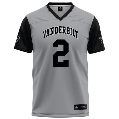 Vanderbilt - NCAA Football : Diego Pavia - Grey Football Jersey-0